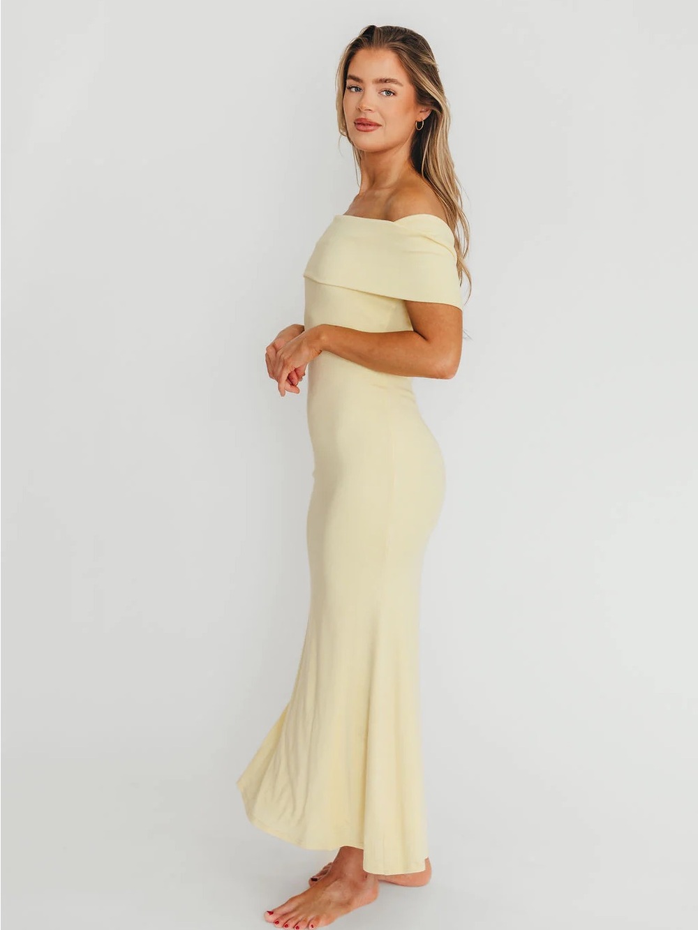 Worth collective Monroe maxi dress butter yellow bump friendly - Picture 2 of 6